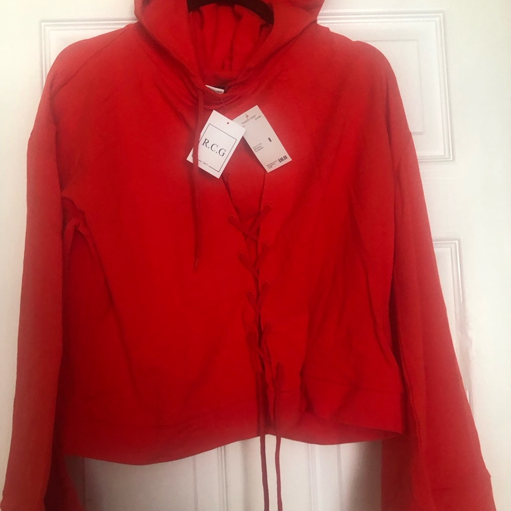Red Women's Hooded Jacket